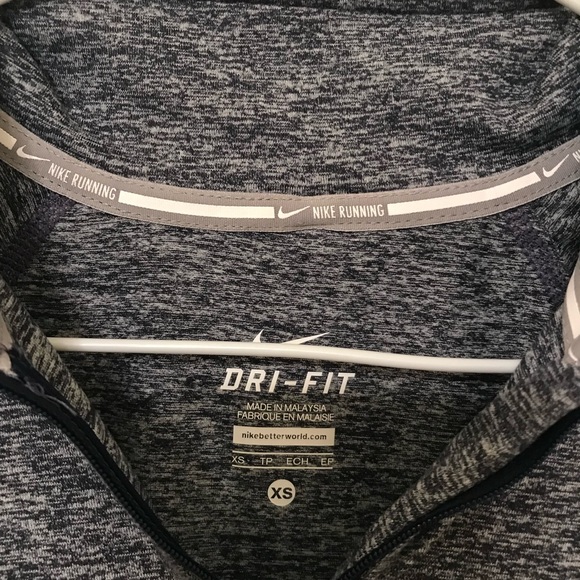 Nike Running Dri Fit Blue Heather Quarterzip Jacket - Picture 7 of 7